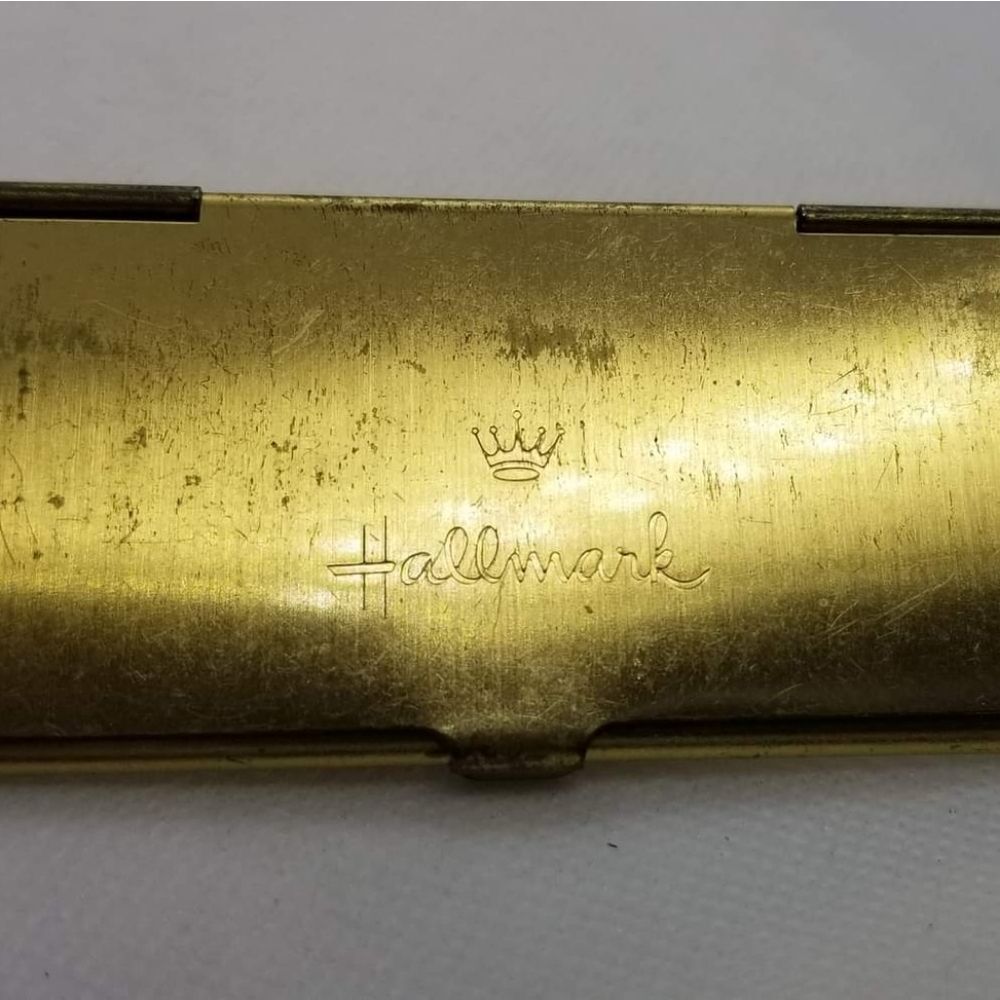 Hallmark Cards business holder rare salesman promo gold plated Collectibl